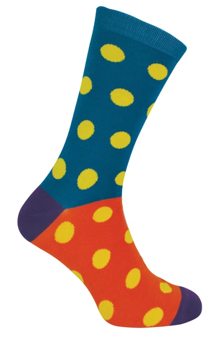 Mr Heron bamboesokken met nieuw patroon voor heren - Vlekken (Groenblauw) - Image 1