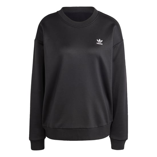 Women's adidas Originals Trefoil Loose Crew Sweatshirt in Black - Image 3