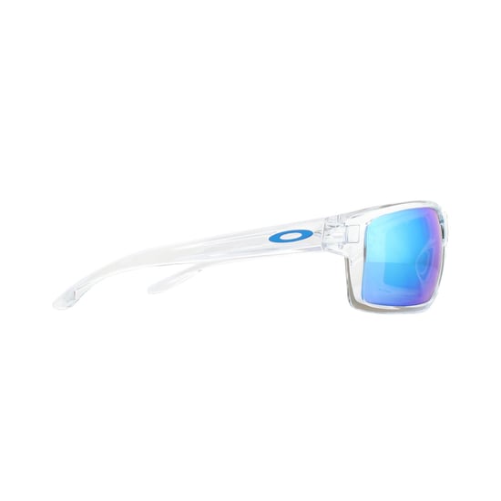 Oakley Wrap Mens Polished Clear Prizm Sapphire Sunglasses