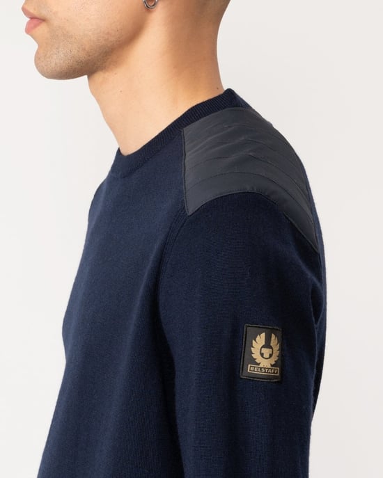 Belstaff Kerrigan Mens Merino Wool Crew Neck Jumper - Image 2