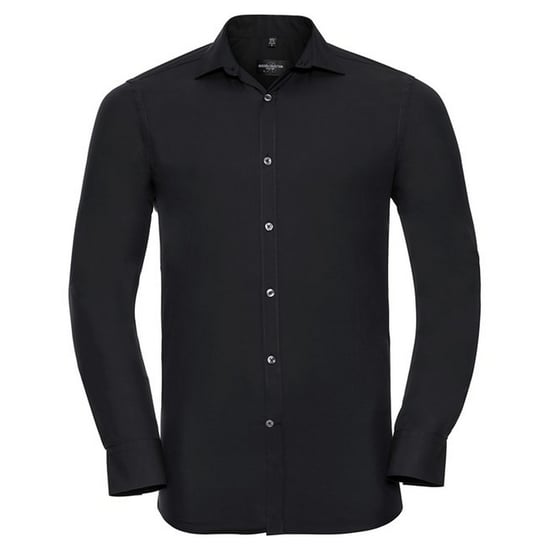 Russell Collection Heren Ultimate Stretch Shirt met Lange Mouwen (Zwart) - Image 1