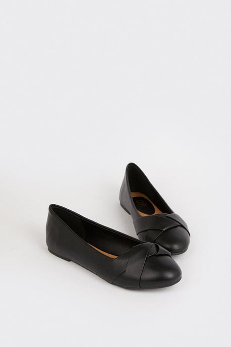 Paige Wrap Detail Ballet Flats - Image 3