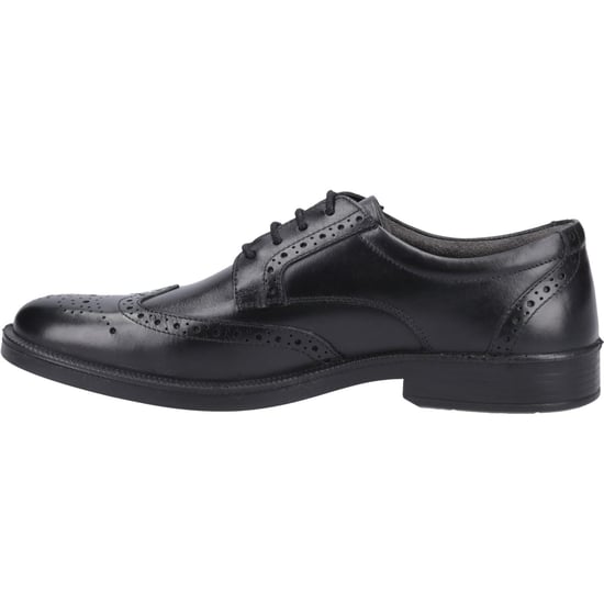 Hush Puppies Nolan Leer Heren Zwart Brogues Schoenen - Image 4