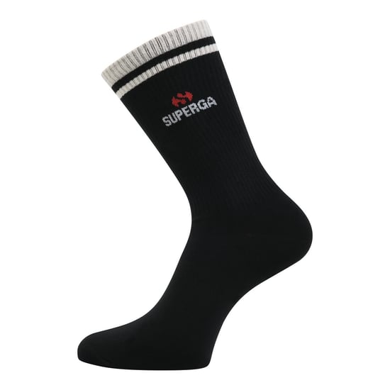 Superga Geribde gebreide sokken voor volwassenen (pak van 3) (Zwart) - Image 4