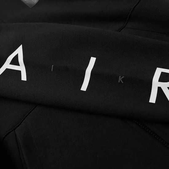 Nike Air Fleece Heren Zip Through Hoodie In Zwart - Image 5