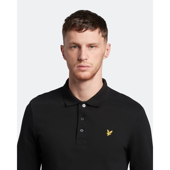 Lyle & Scott Polo shirt met lange mouwen in Zwart - Image 3