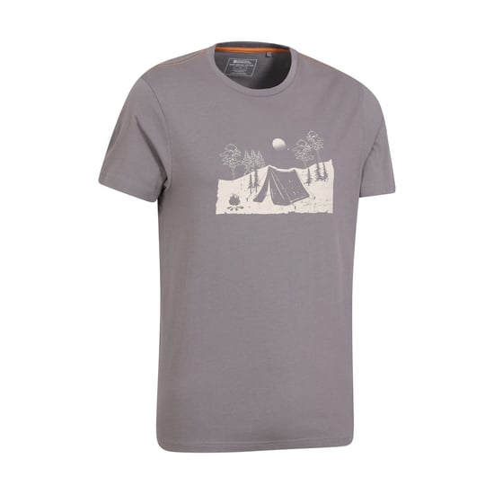 Mountain Warehouse Heren Camping Schets Organisch T-Shirt (Grijs) - Image 2