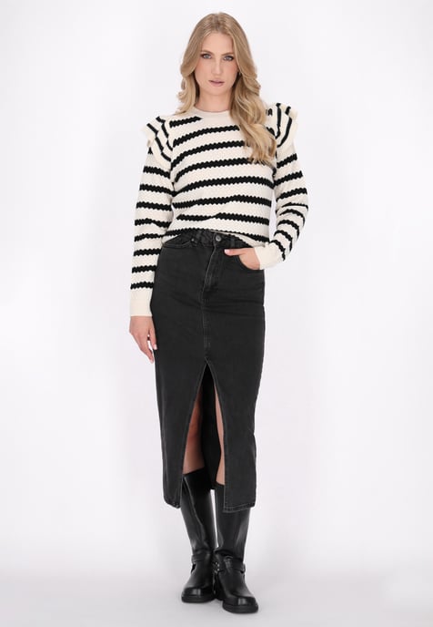 Dreimaster Jumper Dames Zwart-witte strepen - Image 2