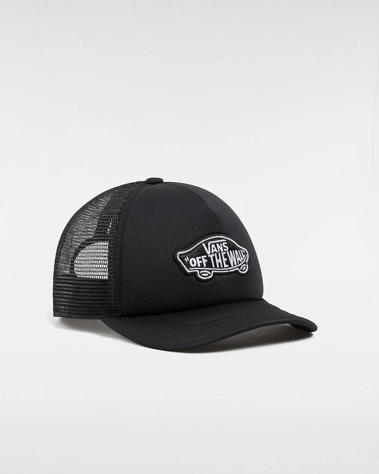VANS Kids Classic Patch Curved Bill Trucker Hat in Black
