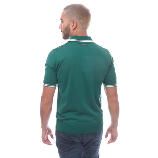 Heren Dolce And Gabbana zijden poloshirt in groen - Image 2