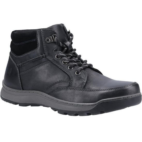 Hush Puppies Heren Grover Leren Laarzen (Zwart) - Image 1