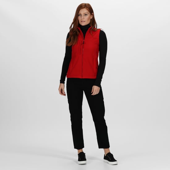 Regatta Womens/Ladies Flux Softshell Bodywarmer / Sleeveless Jacket (Water Repellent & Wind Resistant) (Classic Red)