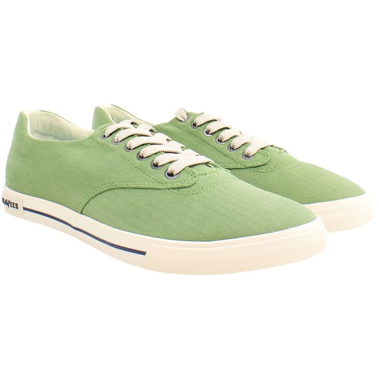 Seavees Hermosa Surfwash Heren Groene Plimsolls - Image 2