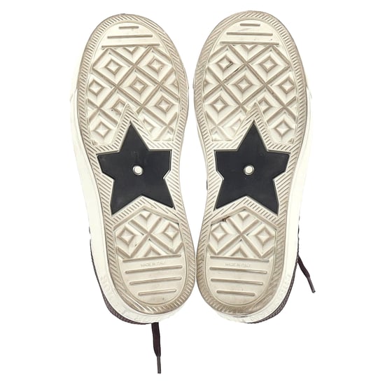 Christian Dior Walk 'n' Dior Gebreide High-Top Sneakers in Bordeaurood Leer en Polyester - Image 6