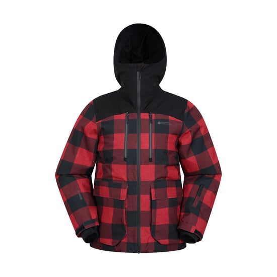 Mountain Warehouse Heren Drayton Waterdichte Ski jas (Rood/zwart) - Image 1