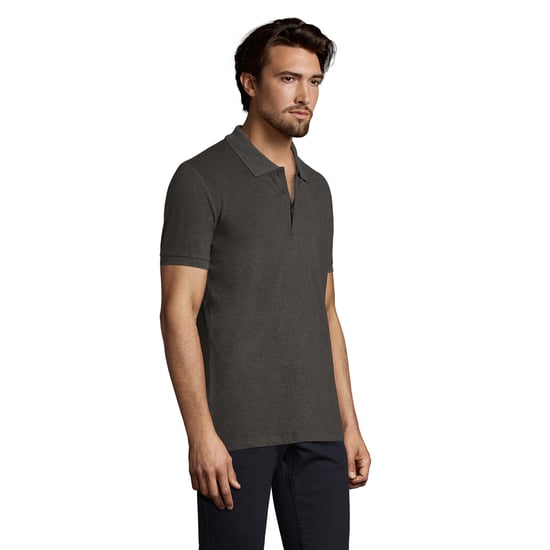 SOLS Heren Phoenix Poloshirt met korte mouwen Pique Polo (Houtskool mergel) - Image 6