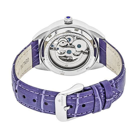 Empress Godiva Automatic MOP Leather-Band Watch