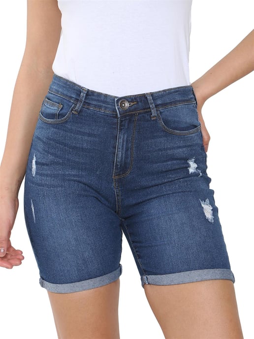 Enzo | Denim Shorts - Mid Blue - Image 4