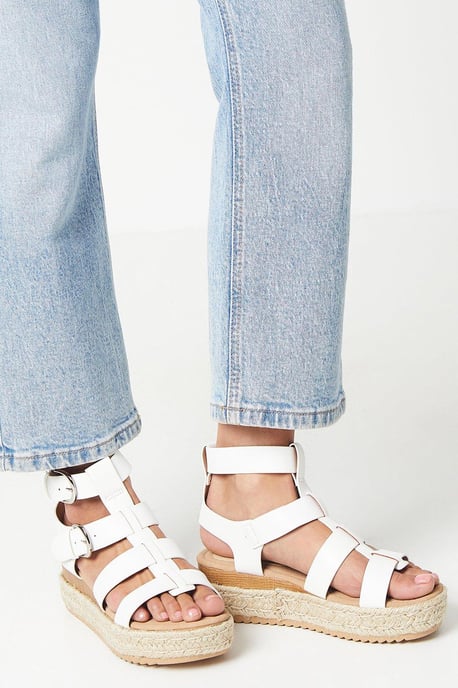 Faith: Hunter Fisherman Espadrille Wedge Sandals