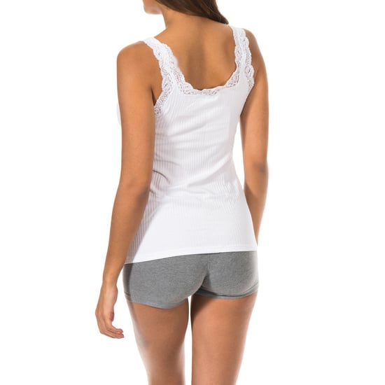 Dames-T-shirt met ronde hals en brede kanten band 1072675 - Image 3