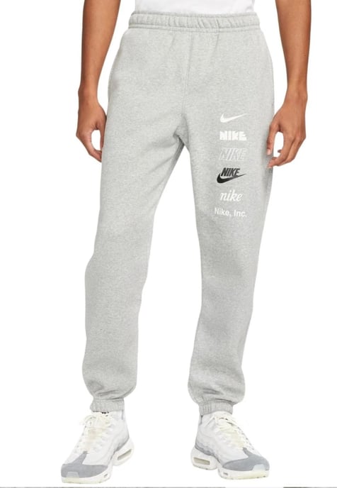 Nike Club Fleece Plus klein logo trainingspak in heather grijs - Image 5