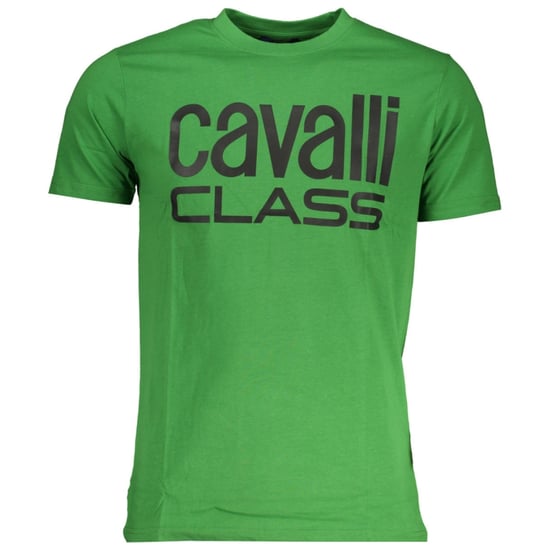 Cavalli Class Bold Zwart Logo Groene T-Shirt - Image 1