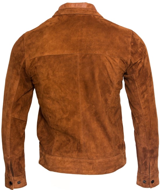 Retro biker jacket from goat suede