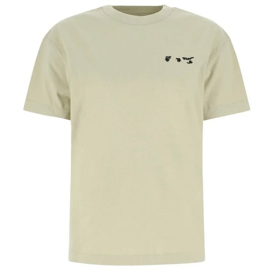 Off-White OW Logo Regular Fit Beige T-Shirt