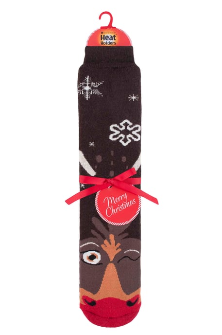 Dames kerst antislip thermo pantoffelsokken - Rudolph - Image 2