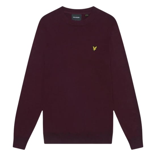 Lyle & Scott rijke bordeauxrode pull-over trui met ronde hals - Image 1