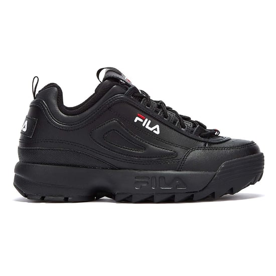 Heren Dames Fila Disruptor II Premium Sportschoenen - (Zwart / Wit / Fila Rood) - Image 5