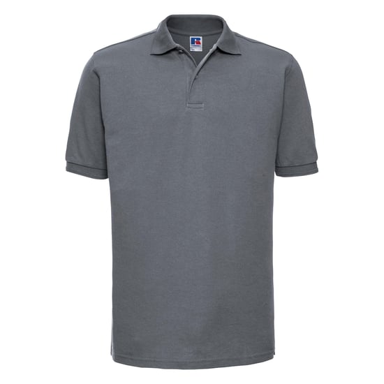 Russell Heren Ripple Collar & Manchet Poloshirt met korte mouwen (Konvooi Grijs) - Image 1