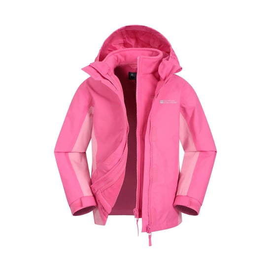 Mountain Warehouse Kinder/Kinder Lightning 3 in 1 Waterdichte Jas (Lichtroze) - Image 1