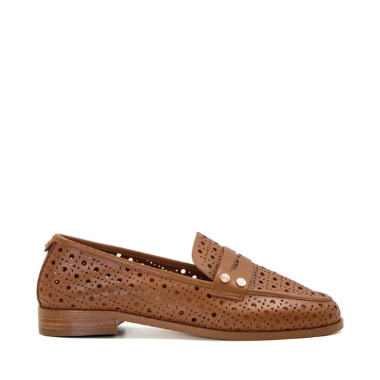 Dune Glimmered Leren Damesslippers In Tan. - Image 2