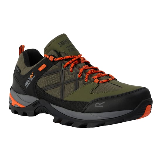 Regatta Mens Samaris III Low Walking Shoes (Cypress Green/Blaze Orange)