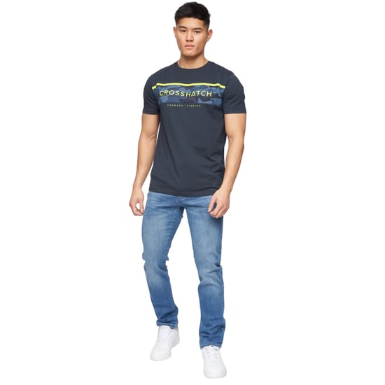 Crosshatch Heren Farrowed Stretch Jeans (Stone Wash) - Image 3
