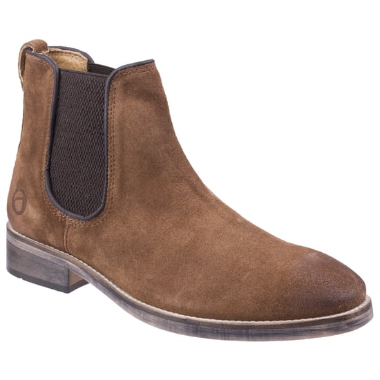 Cotswold Heren Corsham Town Leather Pull On Casual Chelsea Ankle Boots (Kameel) - Image 1