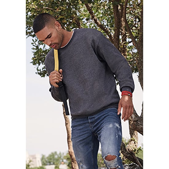 Fruit Of The Loom Heren Set-In Belcoro® garen Sweatshirt (Donker Heather) - Image 4