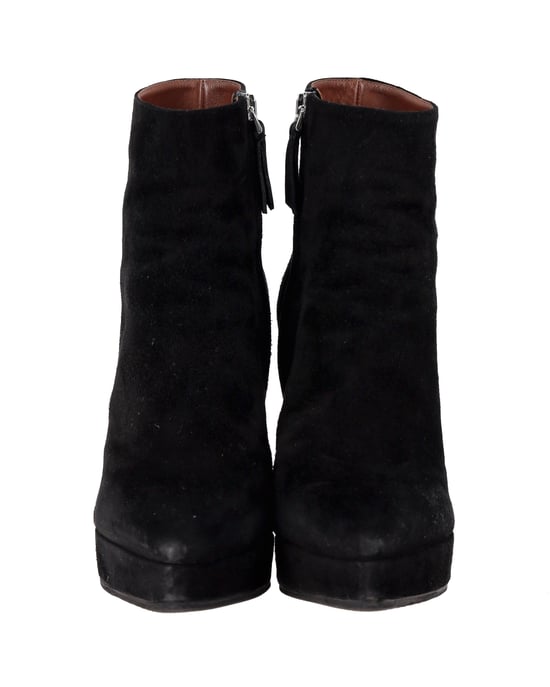 Proenza Schouler Block Heel Platform Boots in Zwart Suède - Image 2