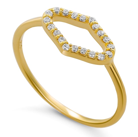 Orphelia 'Normandië' Dames 925 Sterling Zilveren Ring - Goud ZR-7574/G - Image 1