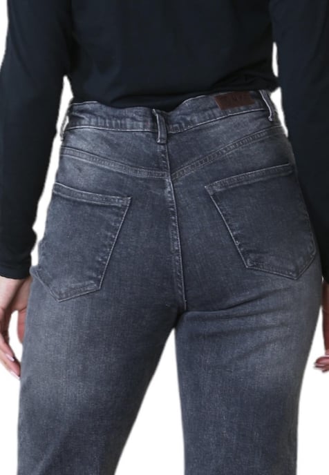MYT Dames Wide Leg High Waisted Jeans in Zwart - Image 5