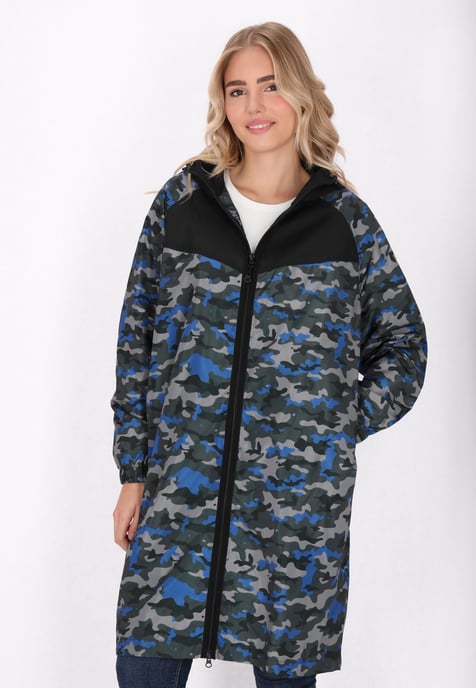 Schmuddelwedda Jas Dames Blauwe camouflage - Image 3