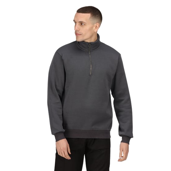 Regatta Mens Pro Quarter Zip Sweatshirt (Seal Grey)