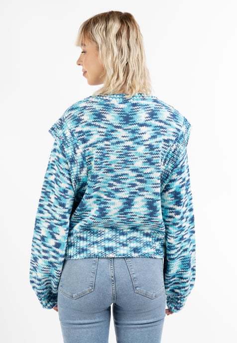 Mymo Gebreide trui Dames Blauw Veelkleurig - Image 4