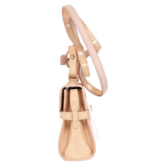 Delvaux Tempete Micro Bag in Beige Patent Leather - Image 4