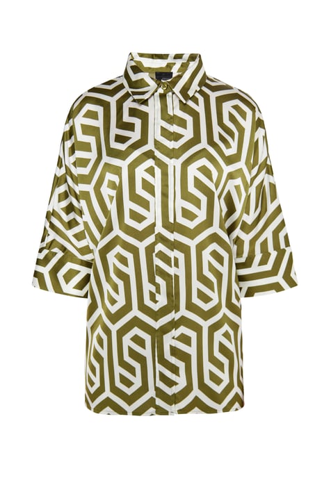 Dreimaster overhemdblouse Dames Gebroken wit olijf - Image 1