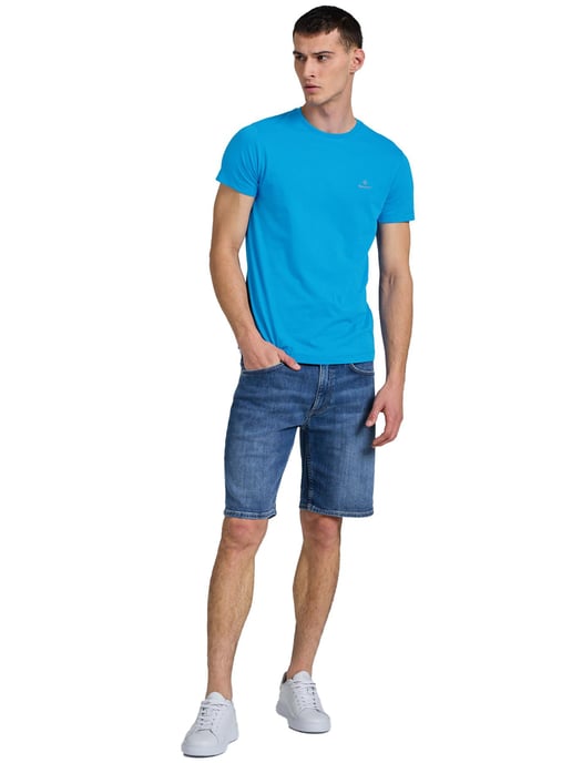 Gant heren T-shirt met ronde hals en contrasterend logo - Blauw - Image 3