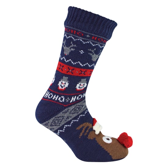 Heren Thermal Rudolph Kerst Fleece Gevoerde Slippers Winter Sokken - Image 2