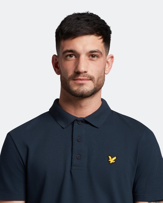 Lyle & Scott Sport Korte Mouwen Polo Shirt in Marineblauw - Image 4