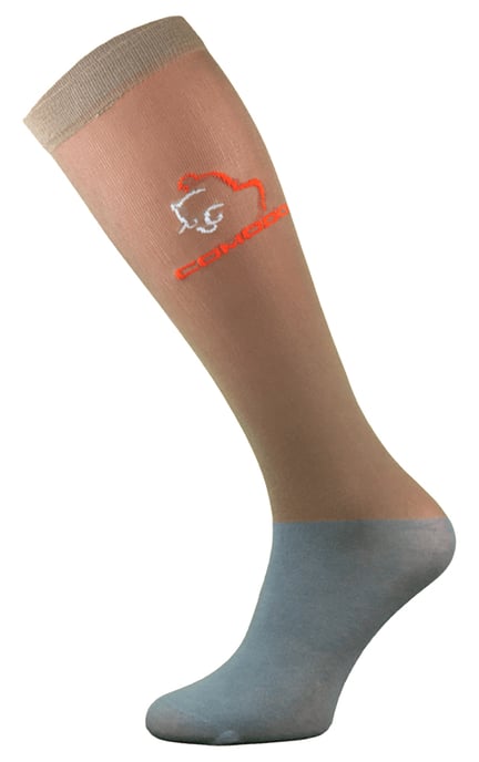 Comodo - Dames Kniehoge Paardrijsokken - Beige - Image 1
